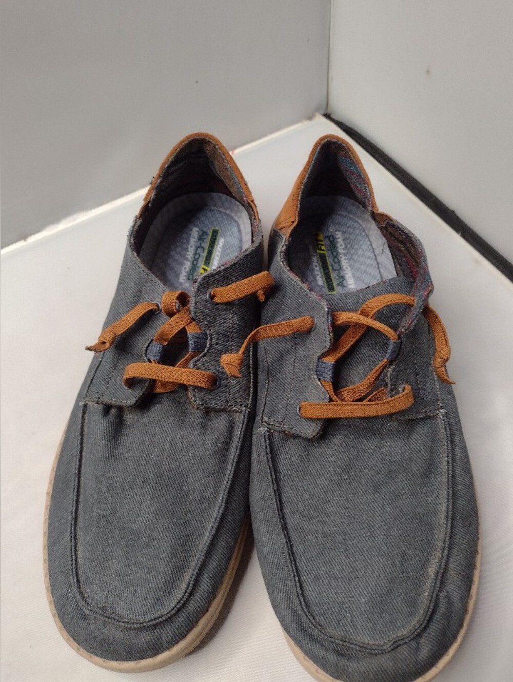 Skechers Melson  Shoes Men's 12 Relaxed Extra Wide Fit Moc Boat Loafers Slip A27